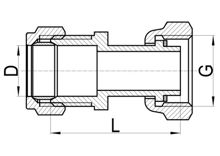 وصلة حنفية مستقيمة <small>C×FI، HS100-014</small>