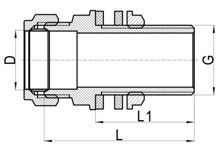وصلة خزان المياه النحاسية (أنثى) C×MI، HS100-019