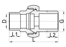 لاكور مخروطي مستقيم مع مانع تسرب معدني C×C، HS110-009