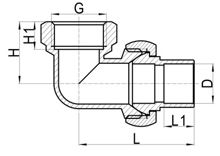 لاكور مخروطي زاوية مع مانع تسرب معدني C×FI، HS110-010