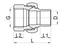 لاكور مخروطي مستقيم مع مانع تسرب معدني C×FI (للأعراض الخفيفة)، HS110-016