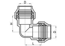 كوع متساوي C×C، HS130-004