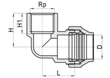 كوع أنثى C×FI، HS130-005