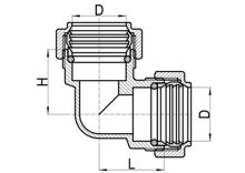 كوع متساوي C×C، HS140-004