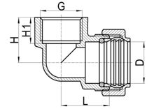 كوع أنثى C×FI، HS140-005