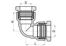 كوع متساوي C×C، HS150-004