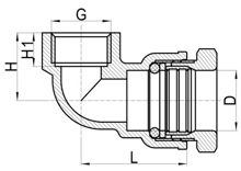 كوع أنثى C×FI، HS150-005