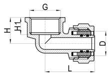 كوع مقلوظ (أنثى) C×FI، HS210-006