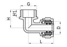 كوع مقلوظ (ذكر) C×FI، HS210-007