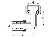 كوع صامولة دوارة، HS220-015