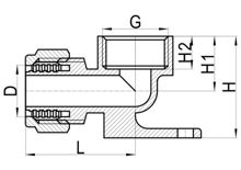 كوع لوح التثبيت على الجدار C×FI، HS230-006