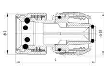 وصلة خرطوم مع سدادة (6 كرات فولاذية)، HS320-013